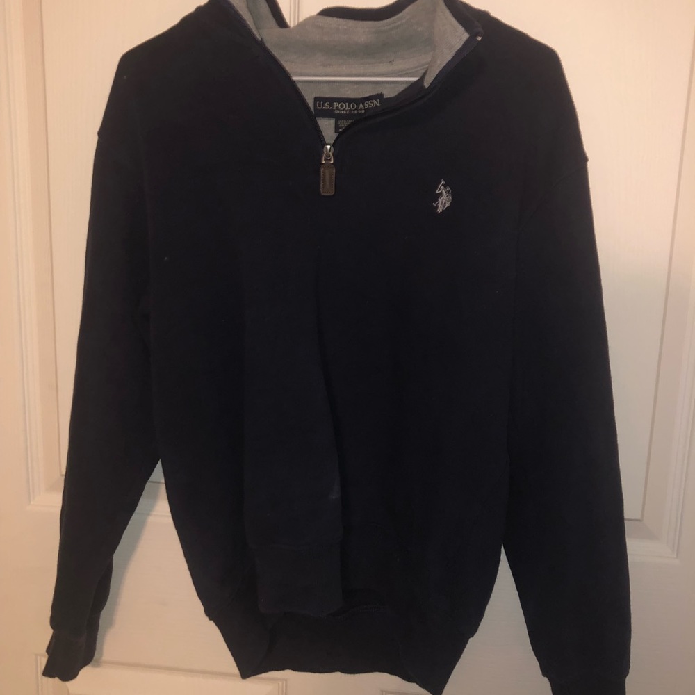 Navy polo quarter-zip